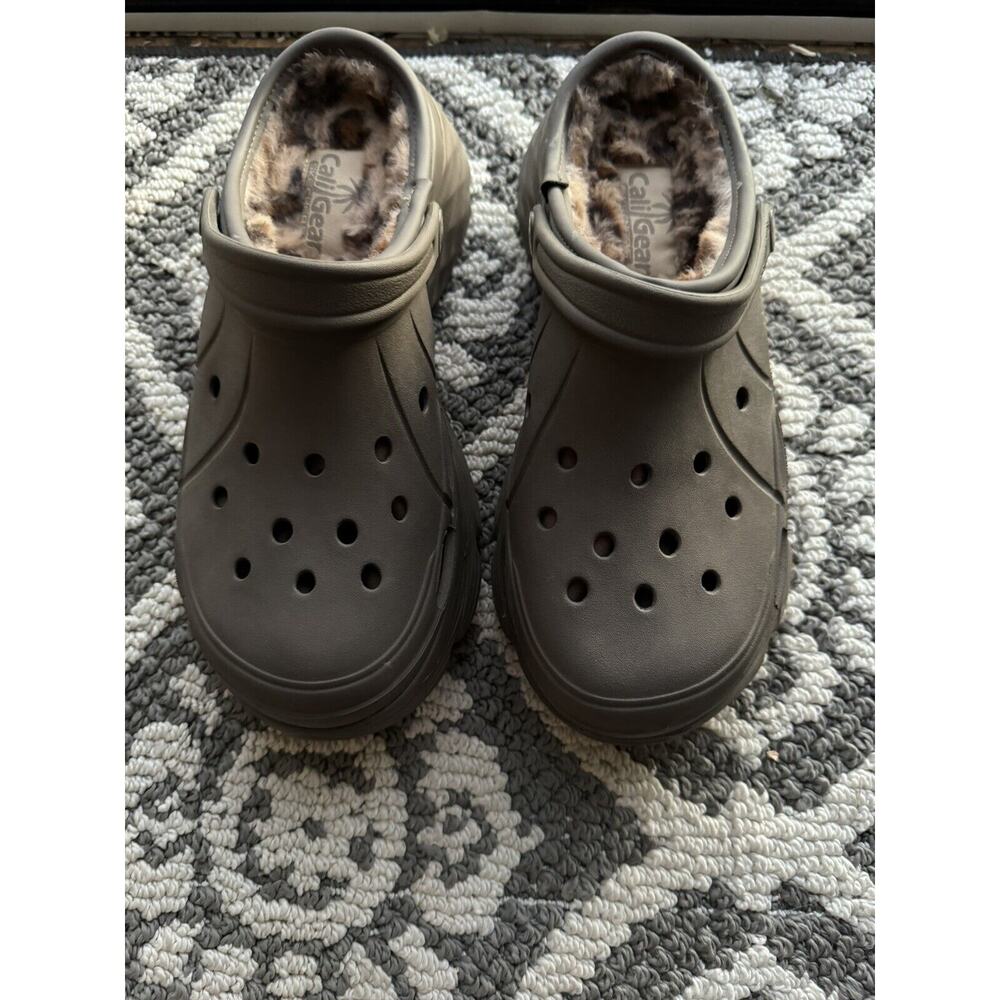 Skechers Cali Gear Ultra Go Size 8 Brown Comfort Shoes Platform Clogs Sandals